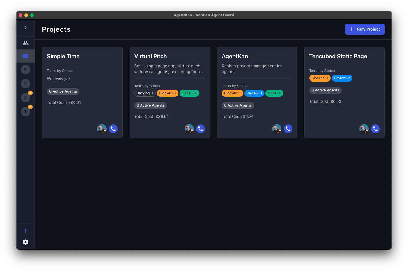 Multiple concurrent projects